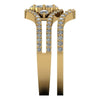 1.9ct Brilliant Diamond Gold Halo Bridal Set - 01US31A